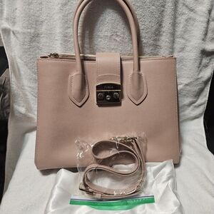Furla Pink Leather Handbag